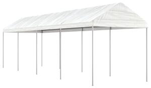 Sjenica s krovom bijela 8,92 x 2,28 x 2,69 m polietilen - Bijela / 8.92 x 2.28 x 2.69 m