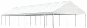Sjenica s krovom bijela 20,07 x 5,88 x 3,75 m polietilen - Bijela / 20.07 x 5.88 x 3.75 m