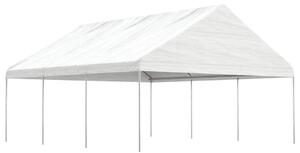Sjenica s krovom bijela 6,69 x 5,88 x 3,75 m polietilen - Bijela / 6.69 x 5.88 x 3.75 m