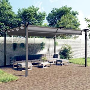 Vrtna sjenica s pomičnim krovom 4 x 3 m antracit - Antracitno siva / 4 x 3 x 2.2 m