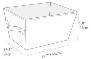Siva košara za odlaganje Bigso Box of Sweden Tap, 34,5 x 25 cm