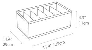 Sivi organizator za ladicu s pretincima Bigso Box of Sweden Drawer, 16,5 x 11 cm