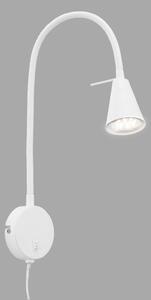 LED zidna svjetiljka Tusa, bijela, metalna, 45 cm, fleksibilni krak
