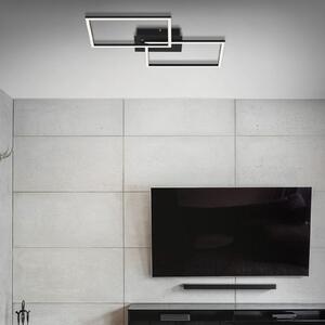 LED stropna lampa Frame CCT, crna, 50x39cm