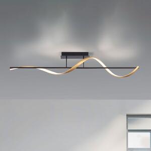 Q-Smart-Home Paul Neuhaus Q-Swing stropna svjetiljka antracit/mjed, prigušiva, Crno, Dnevni boravak/blagovaonica, Metal