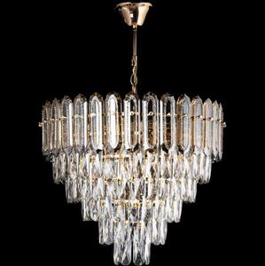 LED Luster na lancu 9xE27/60W/230V + 6xLED/6W pr. 50 cm zlatna
