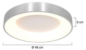 LED stropna svjetiljka Ringlede 2.700 K Ø 48 cm srebrna