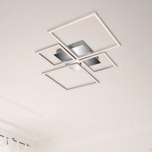 LED stropna svjetiljka Frame, CCT, 4 žarulje, aluminij