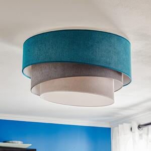 Stropna lampa Pastel Trio 60cm tirkizna/siva/svijetlo siva
