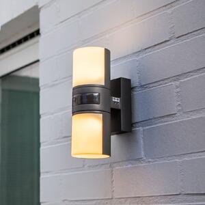 Cyra LED vanjska zidna svjetiljka, dvije žarulje, senzor
