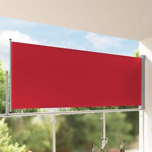 Uvlačiva bočna tenda za terasu 140 x 300 cm crvena - Crvena / 140 x 300 cm