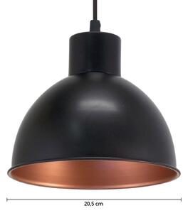 Viseća lampa Black Andrin - unutrašnjost bakar
