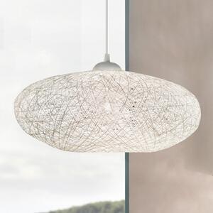 Tekstilna viseća lampa Campilo u bijeloj boji