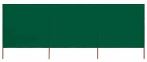 Vjetrobran s 3 panela od tkanine 400 x 80 cm zeleni - Zelena / 400 x 80 cm