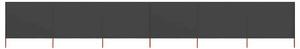 Vjetrobran sa 6 panela od tkanine 800 x 120 cm antracit - Antracitno siva / 800 x 120 cm