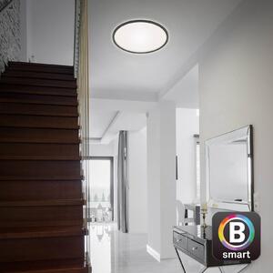 LED stropna svjetiljka Slim smart black dim CCT Ø 42 cm