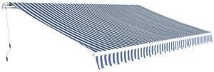 Tenda na Ručno Sklapanje 500 cm Plavo-Bijela - Plava / 5 x 3 m