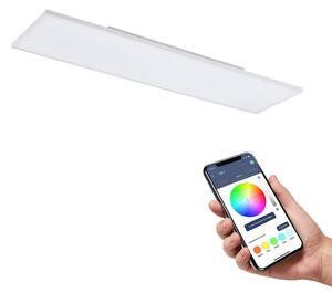 EGLO connect Turcona-Z LED stropna svjetiljka 120x30cm, prigušiva, Bijela, Dnevni boravak/blagovaonica, Plastika