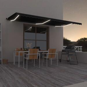 Tenda na ručno uvlačenje s LED svjetlima 600x350 cm antracit - Antracitno siva / 600 x 350 cm