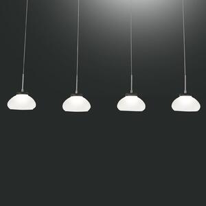 Viseća lampa Arabella sa četiri žarulje u nizu, bijela