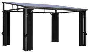 Sjenica sa zastorom 405 x 294 x 244 cm antracit - Antracitno siva
