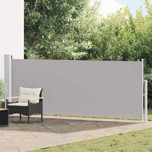 Uvlačiva bočna tenda za terasu 140 x 500 cm siva - Siva / 140 x 500 cm