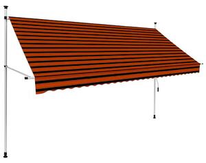 Tenda na ručno uvlačenje 300 cm narančasto-smeđa - Šarena / N/A