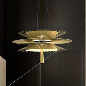 Forestier Gravity 2 viseća svjetiljka Ø68cm krem boje, Zlato / mjed, Kuhinja, Metal