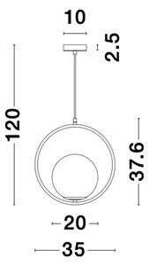 OBITAR VISILICA E27 /IP20/MESING ZLATNA NL9988169