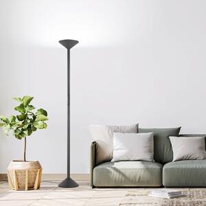 Fabas Luce LED podna lampa Tratto, antracit, metal, CCT, prigušljiva, prigušiva, Crno, Dnevni boravak/blagovaonica, Metal