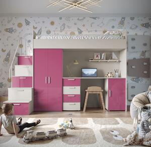 Zondo.hr Dječji krevet Ruby IV S (kašmir + ružičasti sjaj) (s podnicom). Akcija -20%. 1121258