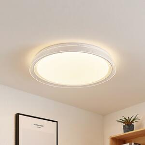 Lindby LED stropna svjetiljka Sleya Ø 50 cm, bijela, CCT, prigušiva, prigušiva, Bijela, Dnevni boravak/blagovaonica, Plastika