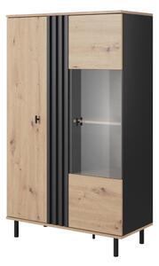 Vitrina BADIA hrast/antracit