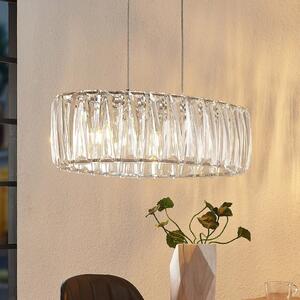 Lindby viseća lampa Sofia, 68 cm, 3 žarulje, E14, krom/prozirno