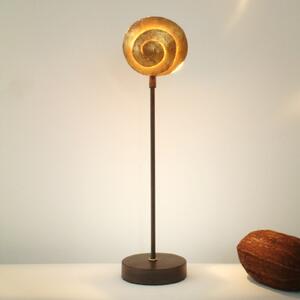 Stolna lampa puž zlatna od željeza