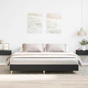 Okvir kreveta bez madraca crni 200 x 200 cm konstruirano drvo - Crna / 200 x 200 cm