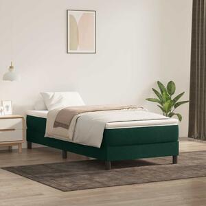 Box Spring krevet bez madracem tamnozeleni 200x220 cm baršun - Zelena / 200 x 220 cm