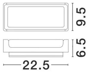 KEEN VANJSKA ZIDNA SVJETILJKA LED 12W/3000K/936lm/IP65/CRNA NL9160081