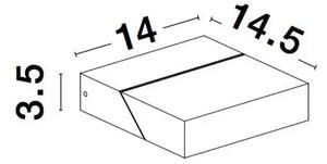 BRIN VANJSKA ZIDNA SVJETILJKA LED 10W/3000K/298lm/IP65/Antracit NL9160101