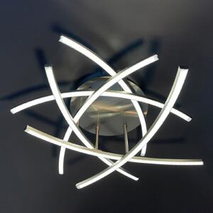 LED stropna svjetiljka Cross Tunable White, 6 žarulja, nikal