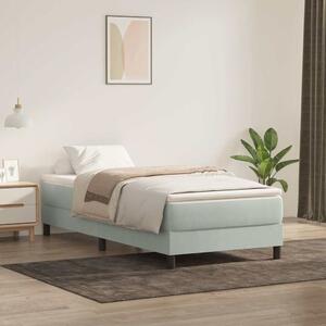 Box Spring krevet bez madracem svijetlo sivi 80x220 cm samt - Siva / 80 x 220 cm