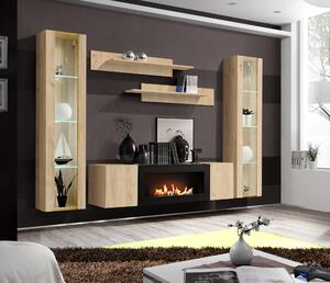 Zondo.hr Set za dnevni boravak Ferryhill HJ FY M2 (hrast jackson hickory) (s rasvjetom) (s bio kaminom). Akcija -20%. 1124177
