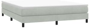 Box Spring krevet bez madraca svijetlo sivi 180x210 cm samt - Siva / 180 x 210 cm