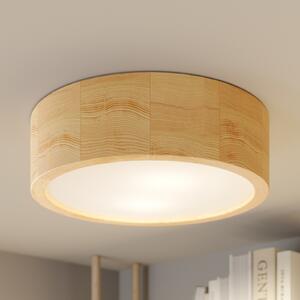 TEMAR LIGHTING Cleo stropno svjetlo, Ø 27,5 cm, 2 žarulje, borovina, E27, prigušiva, Drvo, Dnevni boravak/blagovaonica, Drvo