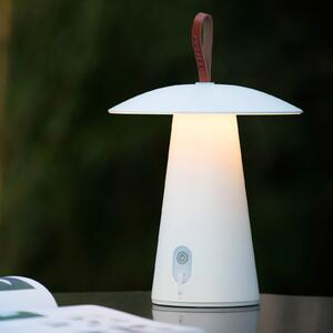 La Donna LED baterijska stolna lampa, bijela, aluminij, prigušiva