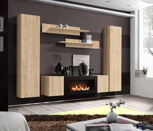 Zondo.hr Set za dnevni boravak Ferryhill HJ FY M1 (hrast jackson hickory) (s bio kaminom). Akcija -20%. 1124176