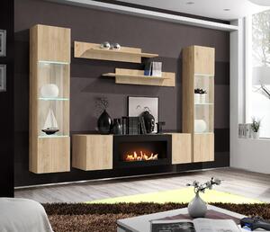 Zondo.hr Set za dnevni boravak Ferryhill HJ FY M3 (hrast jackson hickory) (s rasvjetom) (s bio kaminom). Akcija -20%. 1124178