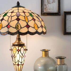 Stolna lampa 5182 sa šarenim Tiffany staklenim sjenilom