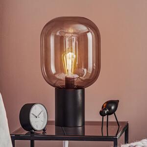 Stolna lampa Brooklyn, dimno sivo stakleno sjenilo, 44 cm