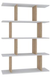 Woody Fashion Polica za knjige, Harmon - Oak, White